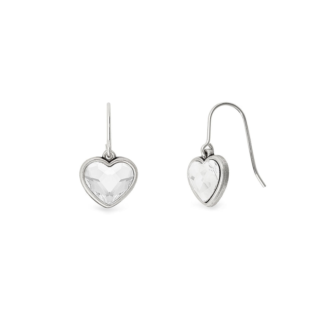 Alex and Ani Crystal Heart Hook Earrings