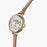 Shinola, Birdy 34mm Moon Phase White Dial Bourbon Leather