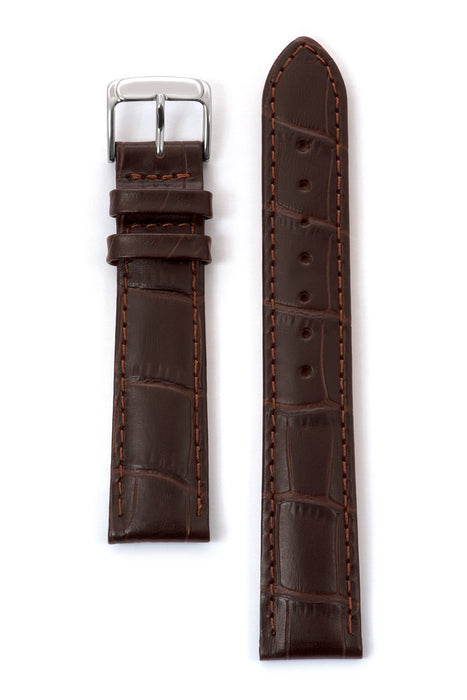 Speidel Men's Alligator Matte Leather Band in Black and Brown - Time After Time Watches