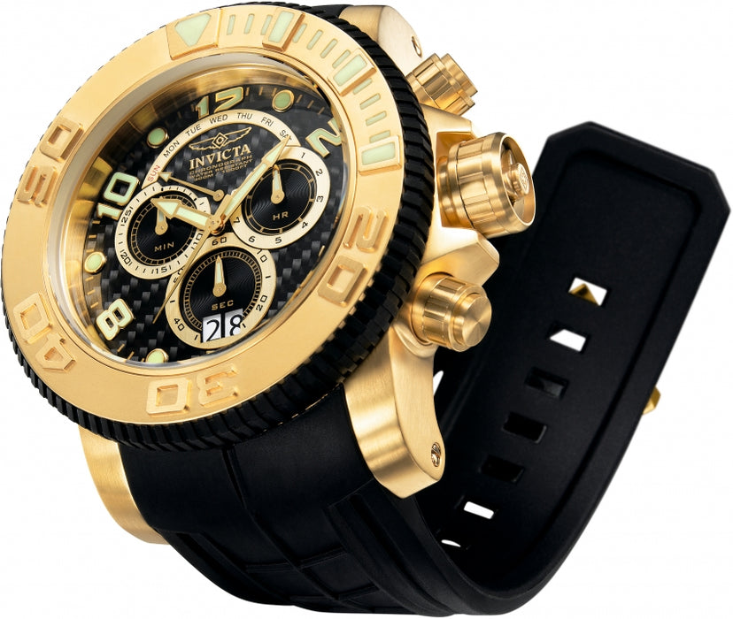 Invicta Men's Sea Hunter Black Dial Black Silicone - 0415