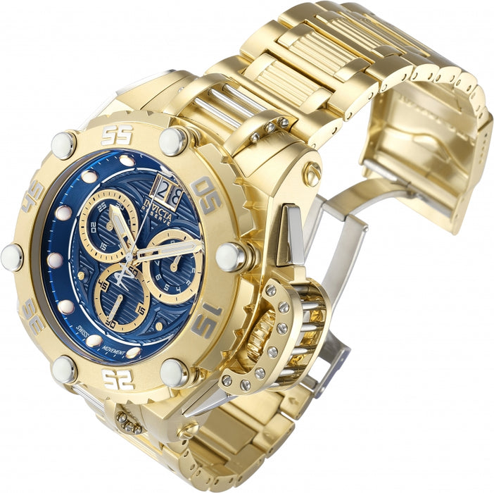 Invicta Men's Flying Fox Chrono Blue Dial Gold Bracelet - 38742