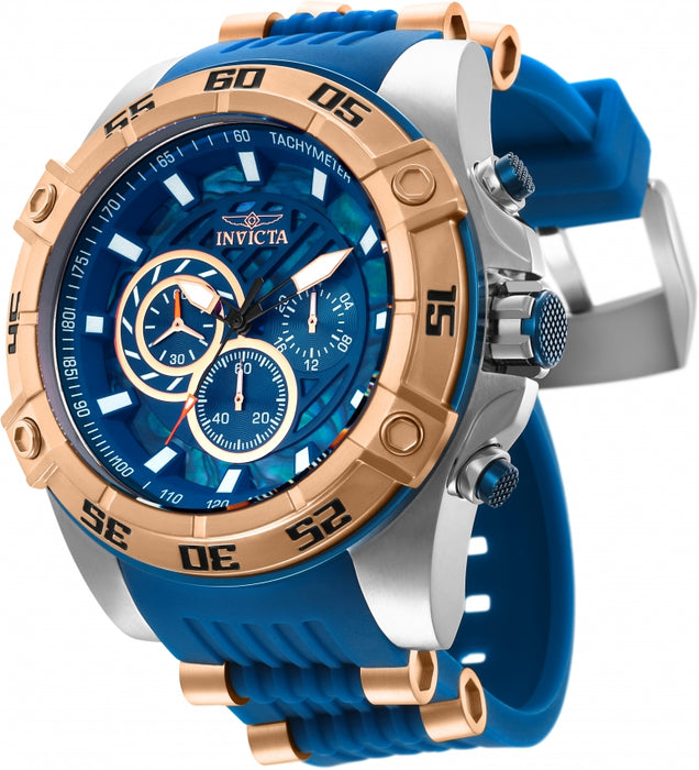Invicta Men's Speedway Rose Case Blue Silicone - 27255