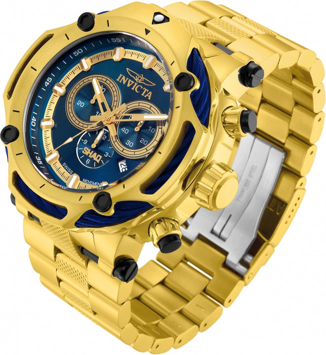 Invicta Men's SHAQ Blue Dial Gold Bracelet - 33660