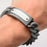 INOX INOX Gray Silicone Curb Bracelet with Stainless Steel & Gun Metal Finish ID Style Buckle BRRARB19GY - Time After Time Watches