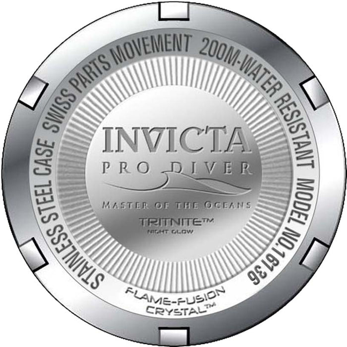 Invicta Men's Pro Diver Rose Case Black Silicone - 16136