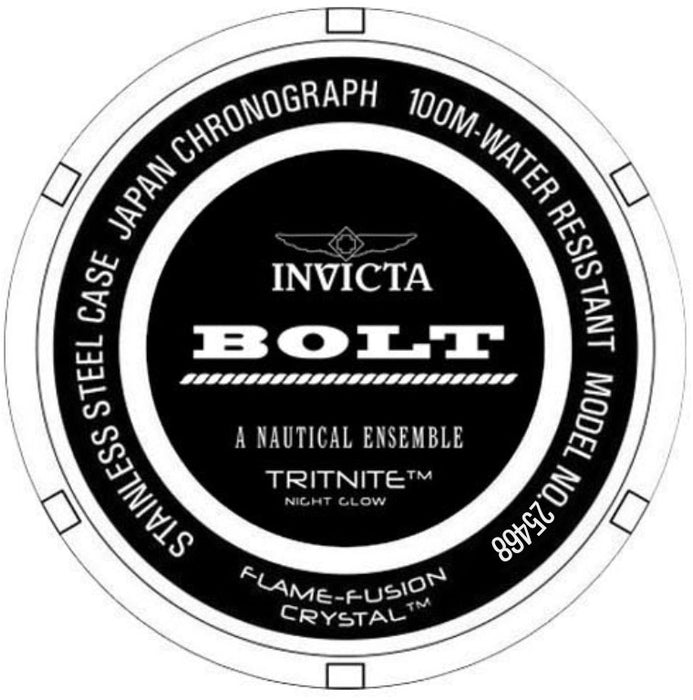 Invicta Men's Bolt Chrono Gold Case Black Silicone - 25468