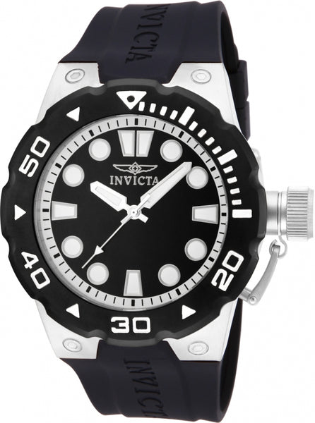 Invicta Men s Pro Diver Black Dial Black Silicone 16134 Time