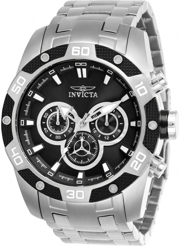 Invicta Men's Speedway Chrono Black Dial SS Bracelet - 25838