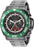 Men's Invicta Joker Watch, Details of the characters iconic face and rotating green divers style bezel stands out among the rest. A dark grey Stainless steel band and casing shows off the details of the dial more vibrantly. The stem and crown has a protective cover to ensure the water resistance of this watch accompanied by working chronograph features of the characters eyes on the dial. 