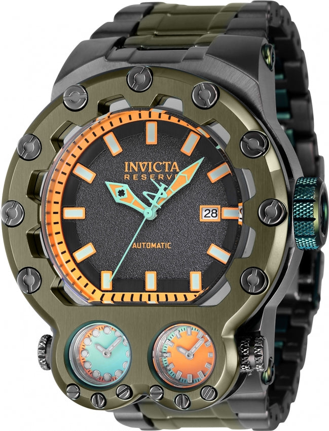 Invicta Men s Reserve Magnum Tria Automatic Black and Green Tone 37553