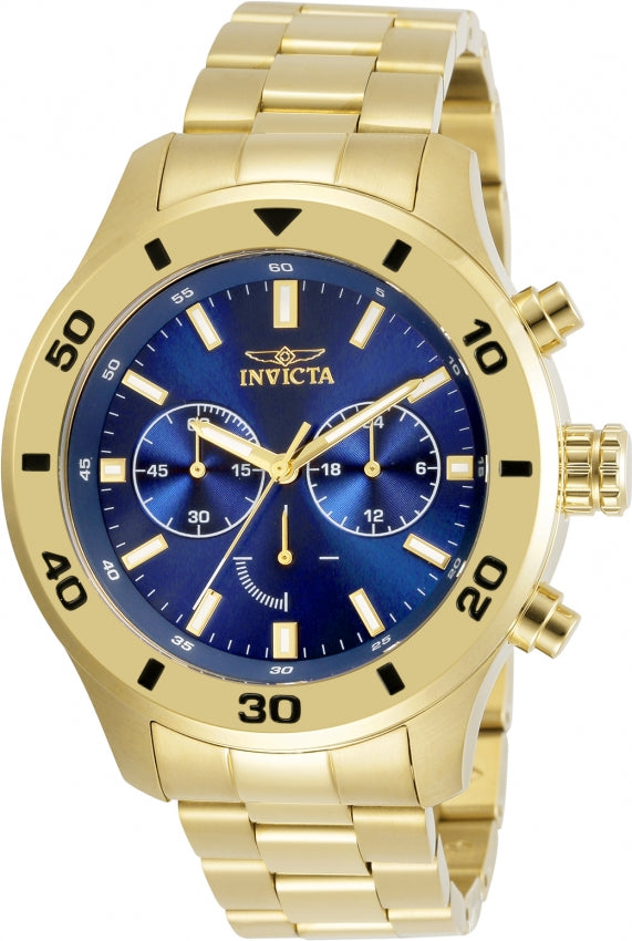 Invicta Men's Specialty Chrono Blue Dial Gold Bracelet - 28892