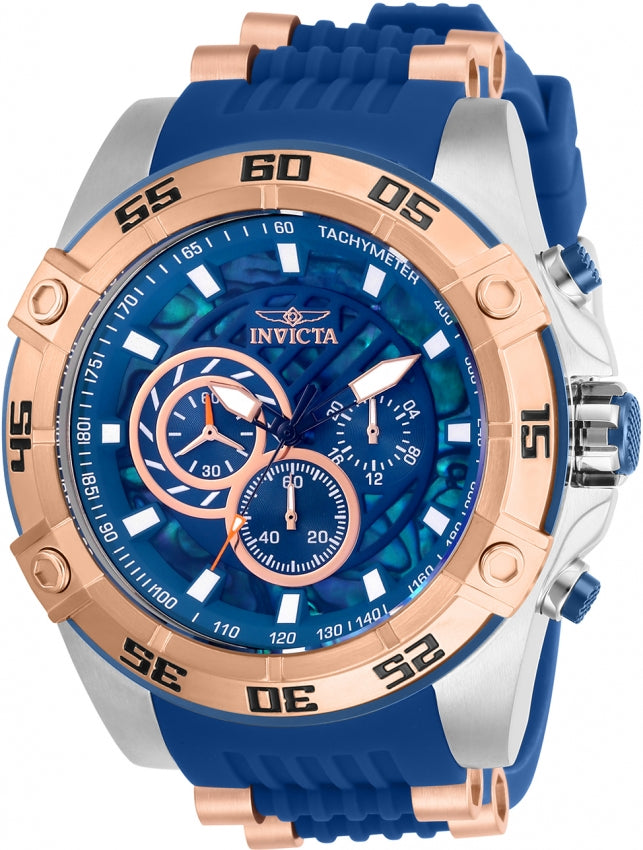 Invicta Men's Speedway Rose Case Blue Silicone - 27255