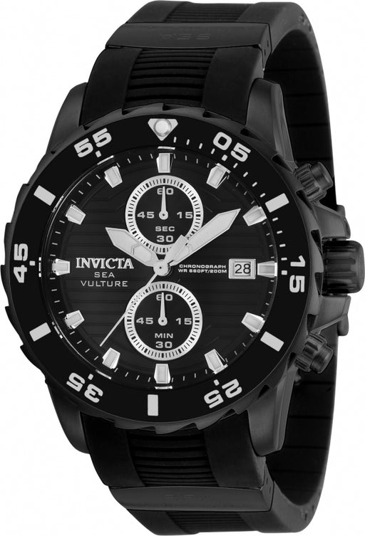 Invicta Sea Vulture Black Dial Black Silicone - 35037