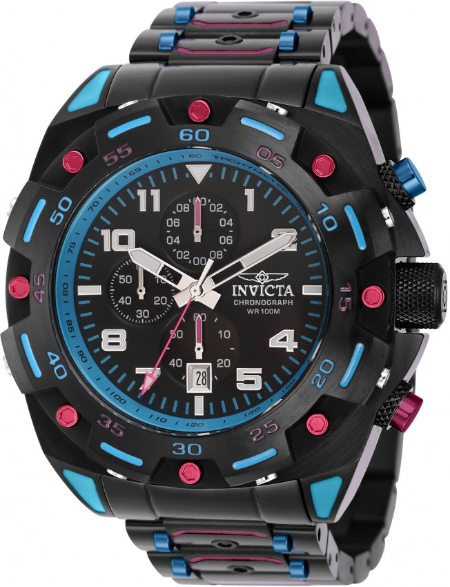 Invicta Men's Sea Monster Black, Blue & Purple Tone