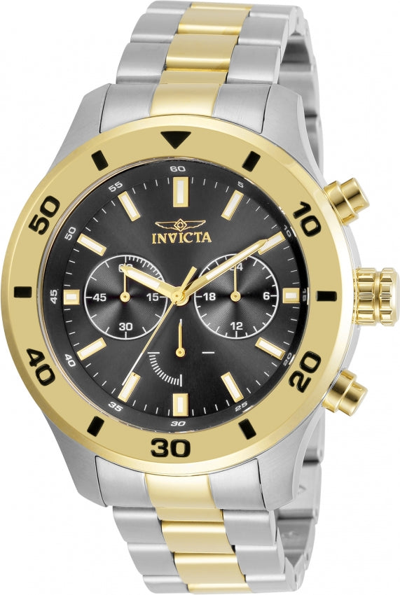 Invicta Men's Specialty Chrono Black Dial Two Tone Bracelet - 28889