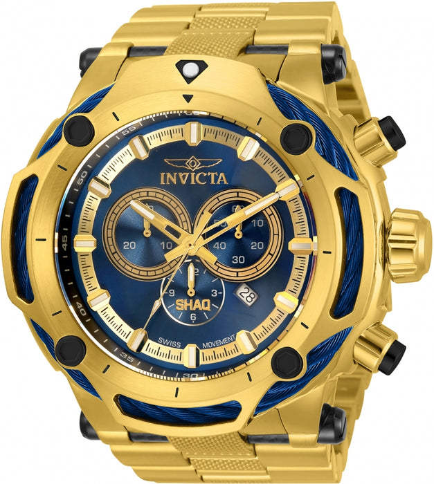 Invicta Men's SHAQ Blue Dial Gold Bracelet - 33660