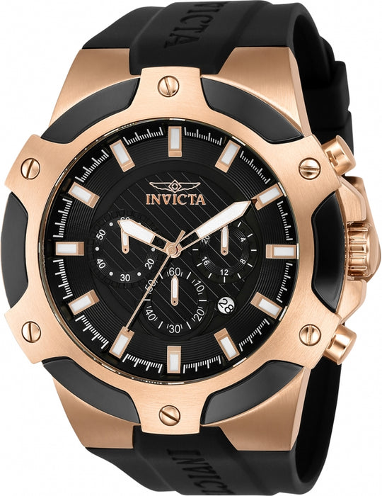 Invicta Men's Signature Rose Case Black Silicone - 7344