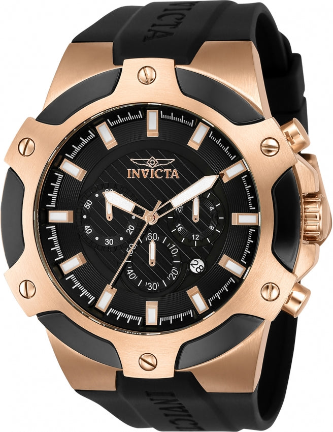 Invicta Men's Signature Rose Case Black Silicone - 7344