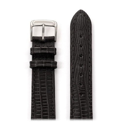 Speidel Men's Padded Gator Lizard Leather Band in Black and Brown - Time After Time Watches
