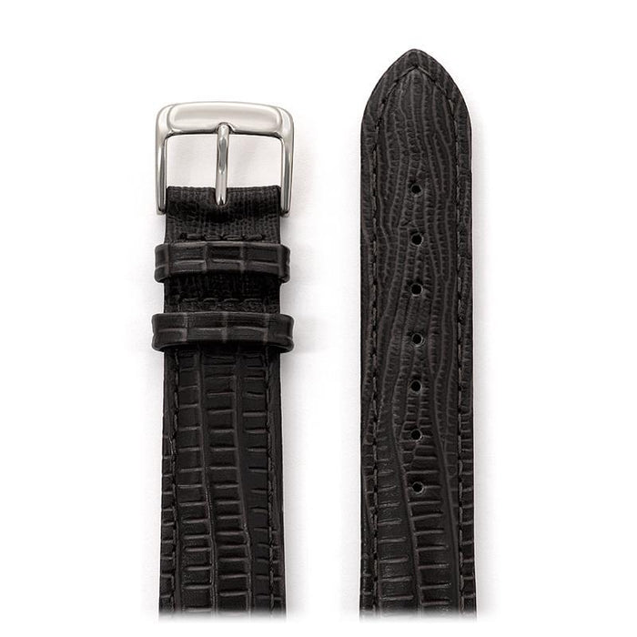 Speidel Men's Padded Gator Lizard Leather Band in Black and Brown - Time After Time Watches