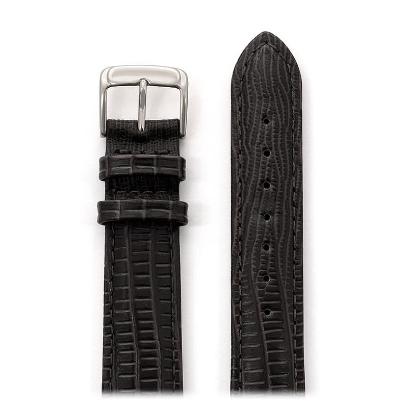 Speidel Men's Padded Gator Lizard Leather Band in Black and Brown - Time After Time Watches