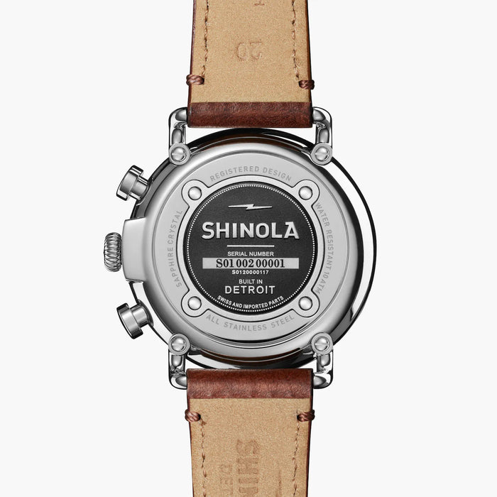 Shinola, The Runwell 41mm Blue Dial Brown Leather