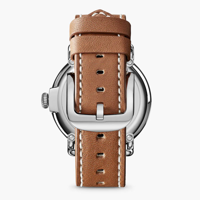 Shinola, The Runwell 41mm Grey Blue Dial Brown Leather