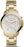 The gold tone stainless steel case and bracelet perfectly frame the white face with gold and crystal accents. The three subdials also match the color scheme and maintain the elegant aesthetic.