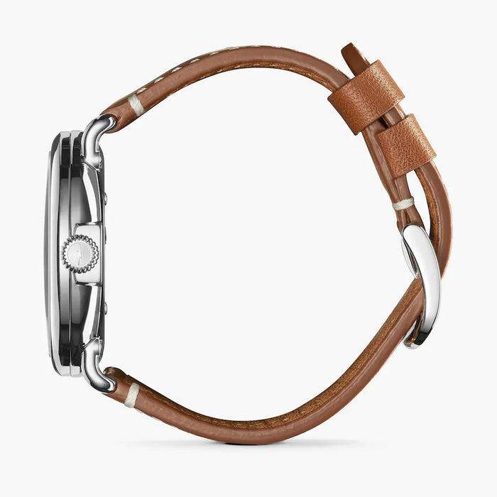 Shinola Shinola, The Runwell 41mm Grey Blue Dial Brown Leather - Time After Time Watches