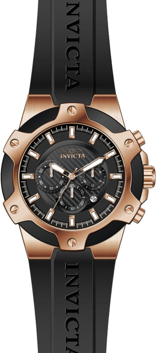 Invicta Men's Signature Rose Case Black Silicone - 7344