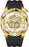 Invicta Men's Aviator Chrono Gold Dial Black Silicone - 30486
