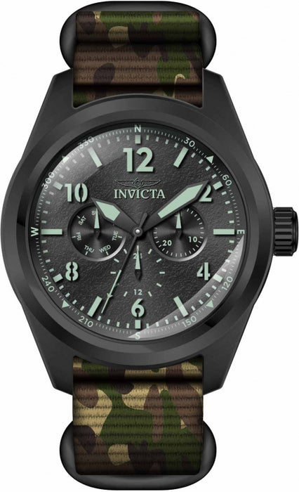 Invicta Men's Coalition Forces Black Dial Canvas Strap - 33562