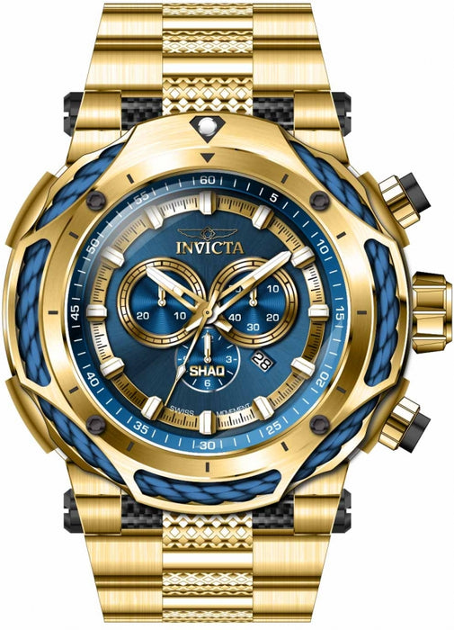 Invicta Men's SHAQ Blue Dial Gold Bracelet - 33660