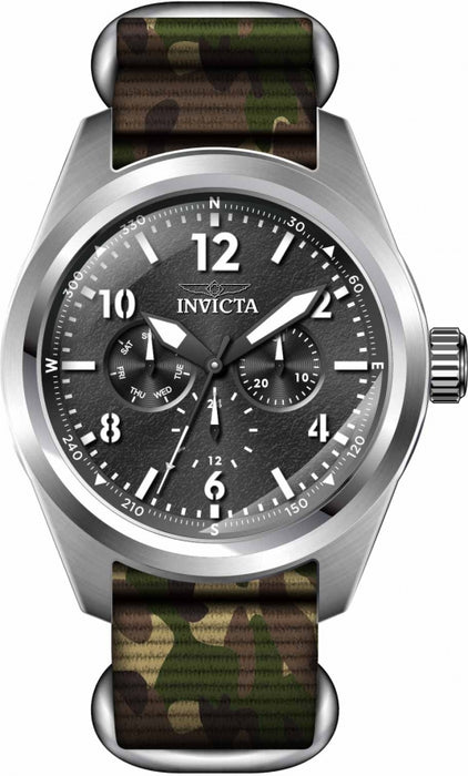Invicta Men's Coalition Chrono Black Dial Canvas Strap - 33627