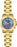 Men's Connection Invicta watch has a blue mother of peral dial and rests on a gold colored stainless steel band. Accompanied by a divers style bezel, rotating chronographs, gold marks and subdials, date wheel in between the four and five o'clock markers and a screw down crown for maximum water resistance. 
