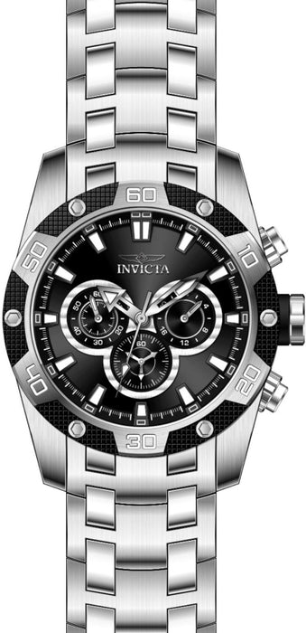 Invicta Men's Speedway Chrono Black Dial SS Bracelet - 25838