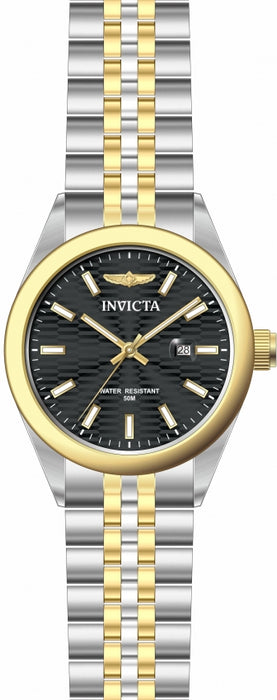 Invicta Men's Aviator Black Dial Two-Tone Bracelet - 38417