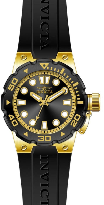 Invicta Men's Pro Diver Gold Case Black Silicone - 16135