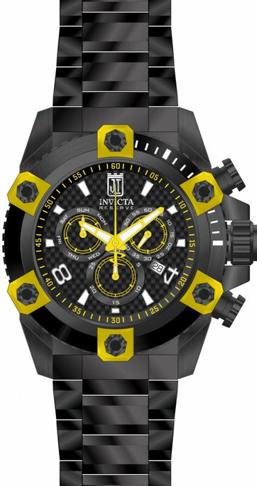 Invicta Men's Jason Taylor Reserve Chrono Black Dial Black Bracelet - 33994