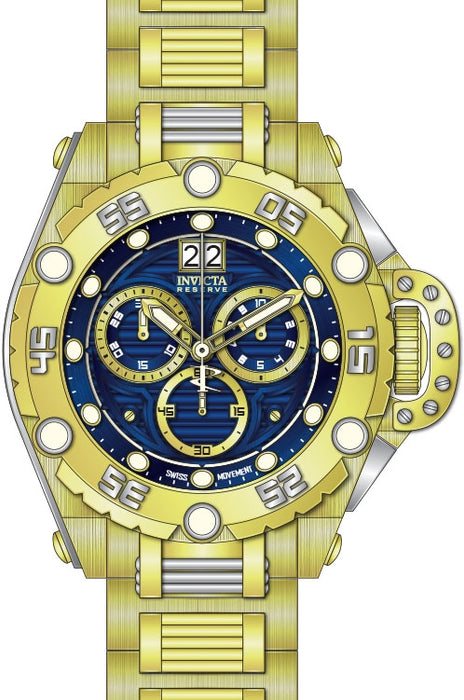 Invicta Men's Flying Fox Chrono Blue Dial Gold Bracelet - 38742