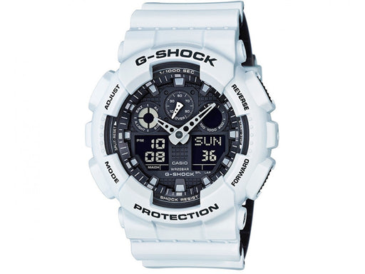 This watch from G-Shock follows suit in constantly setting new standards for timekeeping toughness, hence this updated classic model with garish coloring. The base model is the GA-700, which uses original resin molding technology that makes it possible to form analog hands, dial, and hour markers of resin. The black and white model has a tough and energetic look that pairs well with any street look or casual style.