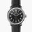This Men's 47mm Shinola Runwell Chrongraph watch measures at 47mm with a case thickness of 12.3mm. White Numerical Markers are placed at all stations of the watch with a subdial at the 6 o'clock marker that works as a second hand. A black band is connected to this solid stainless steel case.