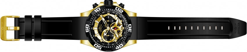 Invicta Men's Aviator Chrono Gold Case Black Rubber - 21739