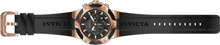 Invicta Men's Signature Rose Case Black Silicone - 7344