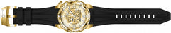 Invicta Men's Aviator Chrono Gold Dial Black Silicone - 30486