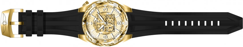 Invicta Men's Aviator Chrono Gold Dial Black Silicone - 30486