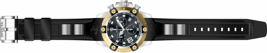 Invicta Men's Sea Base Gold Bezel Black Silicone - 17974