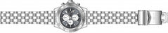 Invicta Men's Aviator 18850. This men's 3 chronograph watch has a silver toned five link band and a dark grey dial with three chronograph placed on the left half of the watch. The date wheel is placed at the 4 oclock marker and the bezel is model after that of a divers style.