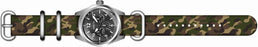 Invicta Men's Coalition Chrono Black Dial Canvas Strap - 33627