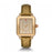 Michele Deco Sport Beige Gold-Tone with Olive Embossed Leather Strap